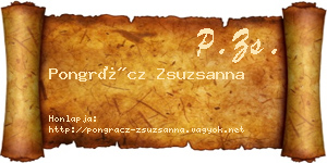 Pongrácz Zsuzsanna névjegykártya