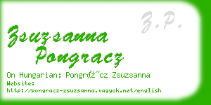 zsuzsanna pongracz business card